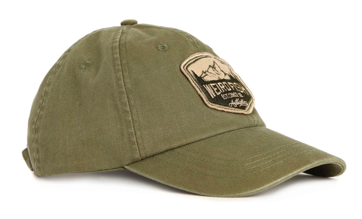 Weird Fish Firbank Washed Graphic Cap - Military Olive