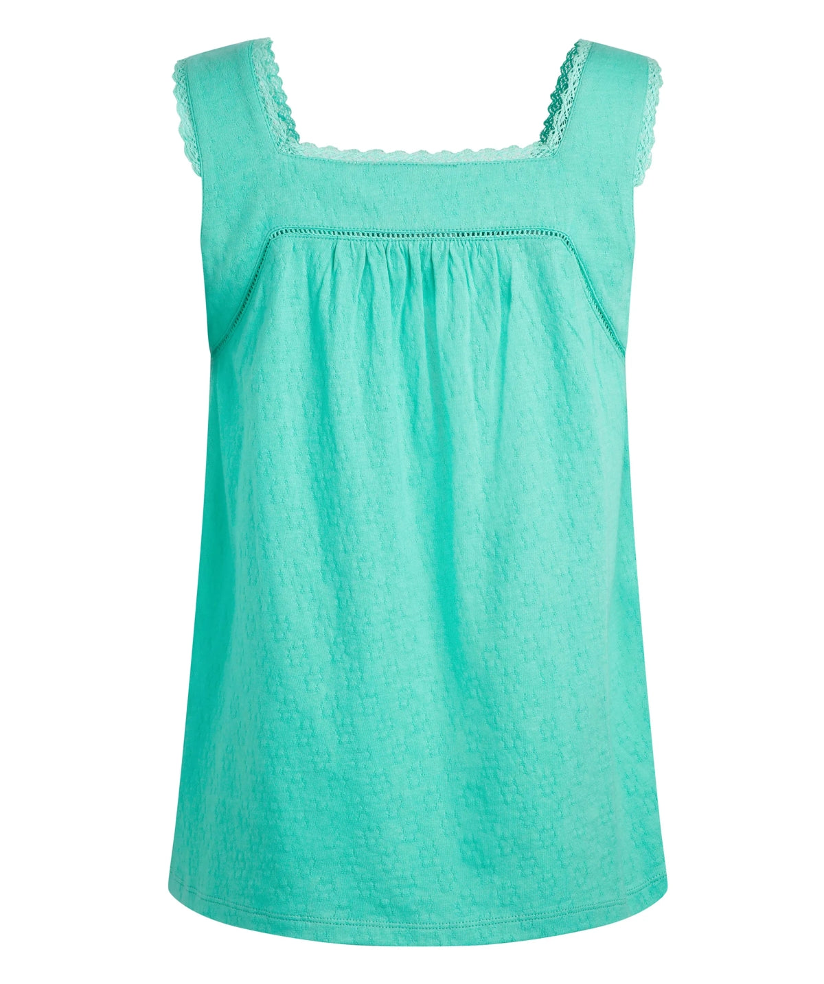 Weird Fish Womens Chelle Square Neck Jersey Vest - Aqua Marine