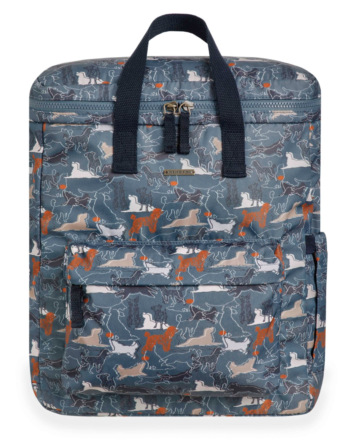 Weird Fish Nahla Dog Print Backpack - Blue Mirage