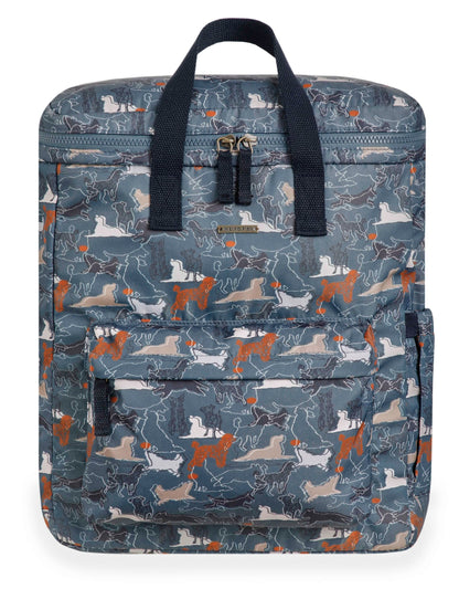 Weird Fish Nahla Dog Print Backpack - Blue Mirage