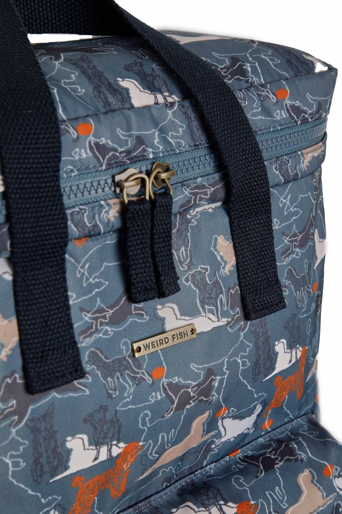 Weird Fish Nahla Dog Print Backpack - Blue Mirage