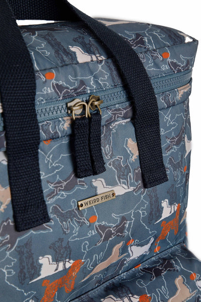 Weird Fish Nahla Dog Print Backpack - Blue Mirage
