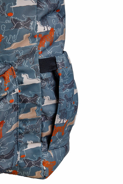 Weird Fish Nahla Dog Print Backpack - Blue Mirage