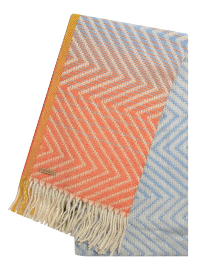 Weird Fish Jadida Eco Brushed Zig-Zag Scarf - Pale Denim Blue