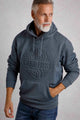 Weird Fish Mens Perranporth Embossed Grindle Hoodie Navy