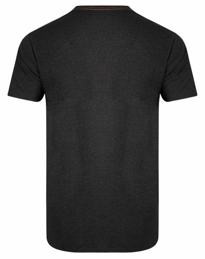 Weird Fish Mens Fishing Print Tee - Chocolate