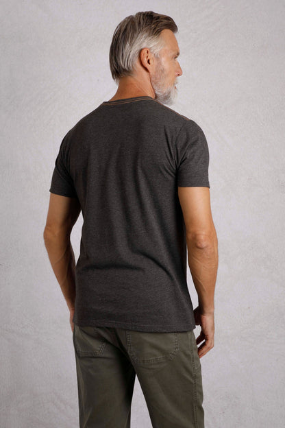 Weird Fish Mens Fishing Print Tee - Chocolate