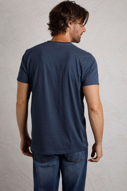 Weird Fish Mens Lake Life Printed Tee - Dark Blue