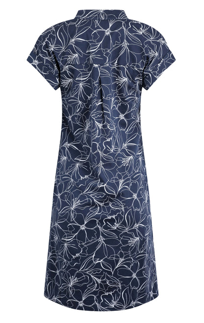 Weird Fish Womens Suffolks Printed Jersey Dress	- Dark Navy