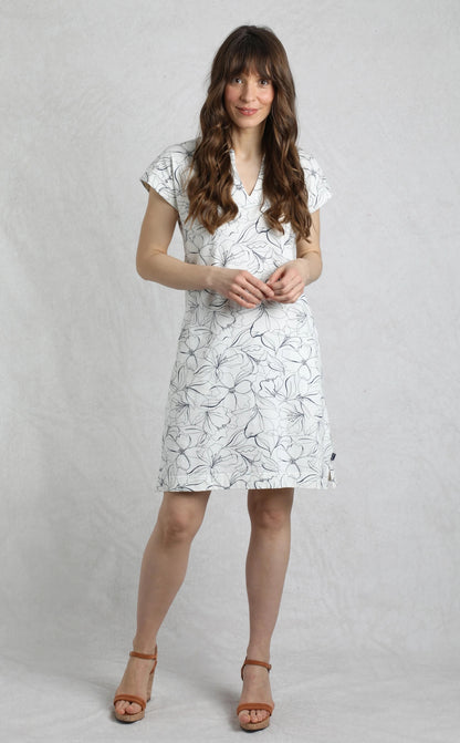 Weird Fish Womens Suffolks Printed Jersey Dress	- Light Cream