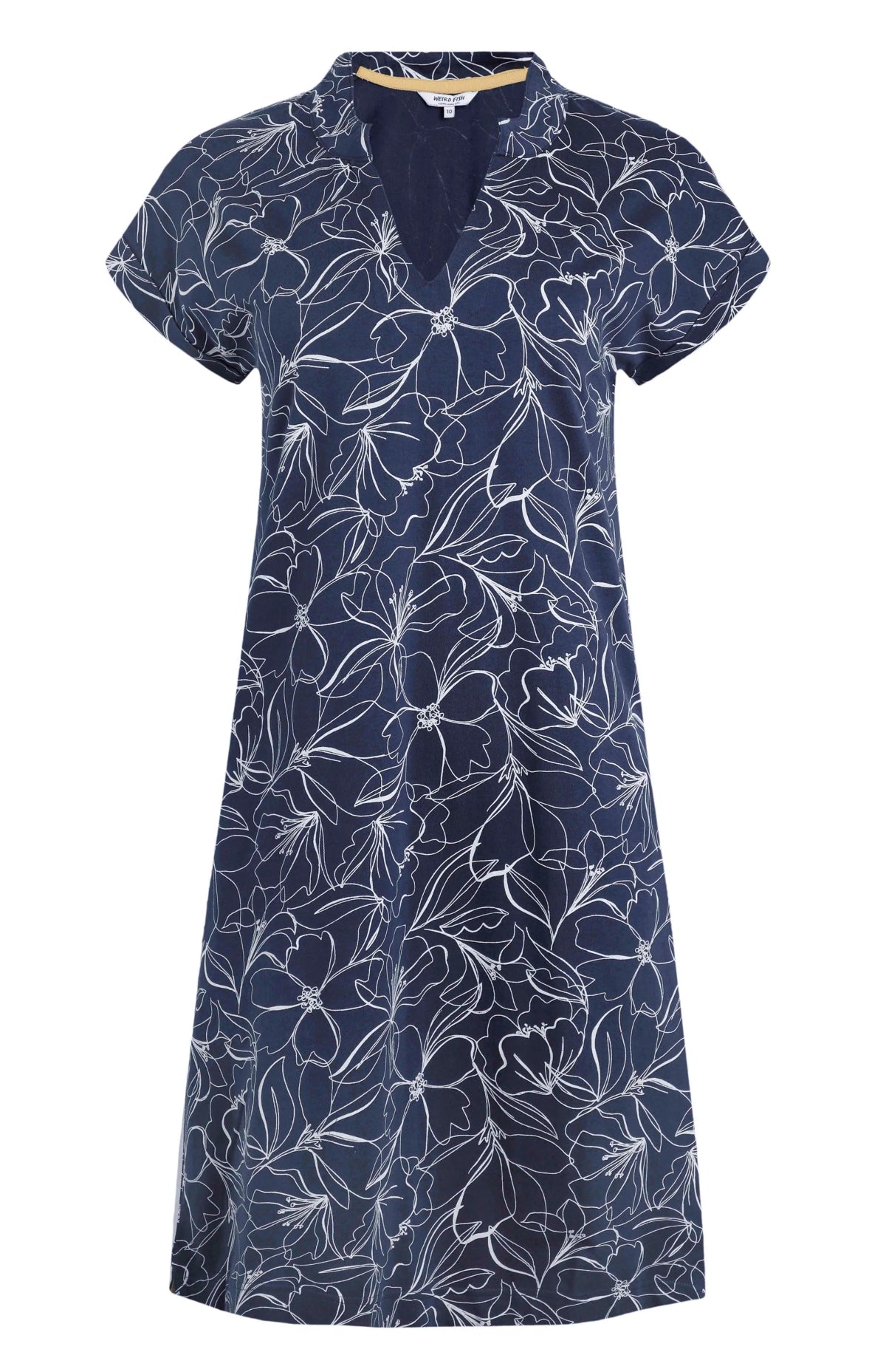Weird Fish Womens Suffolks Printed Jersey Dress	- Dark Navy