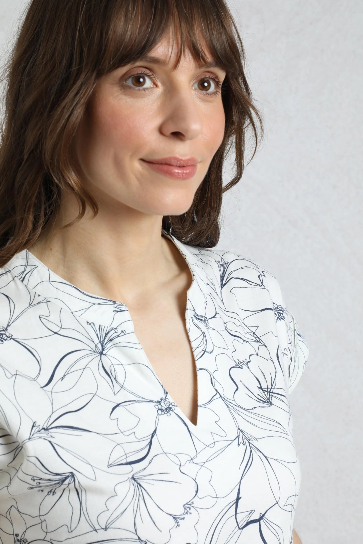Weird Fish Womens Suffolks Printed Jersey Dress	- Light Cream