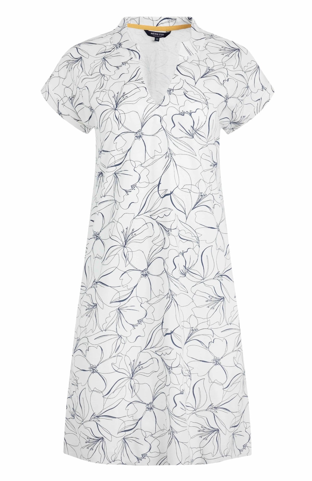 Weird Fish Womens Suffolks Printed Jersey Dress	- Light Cream