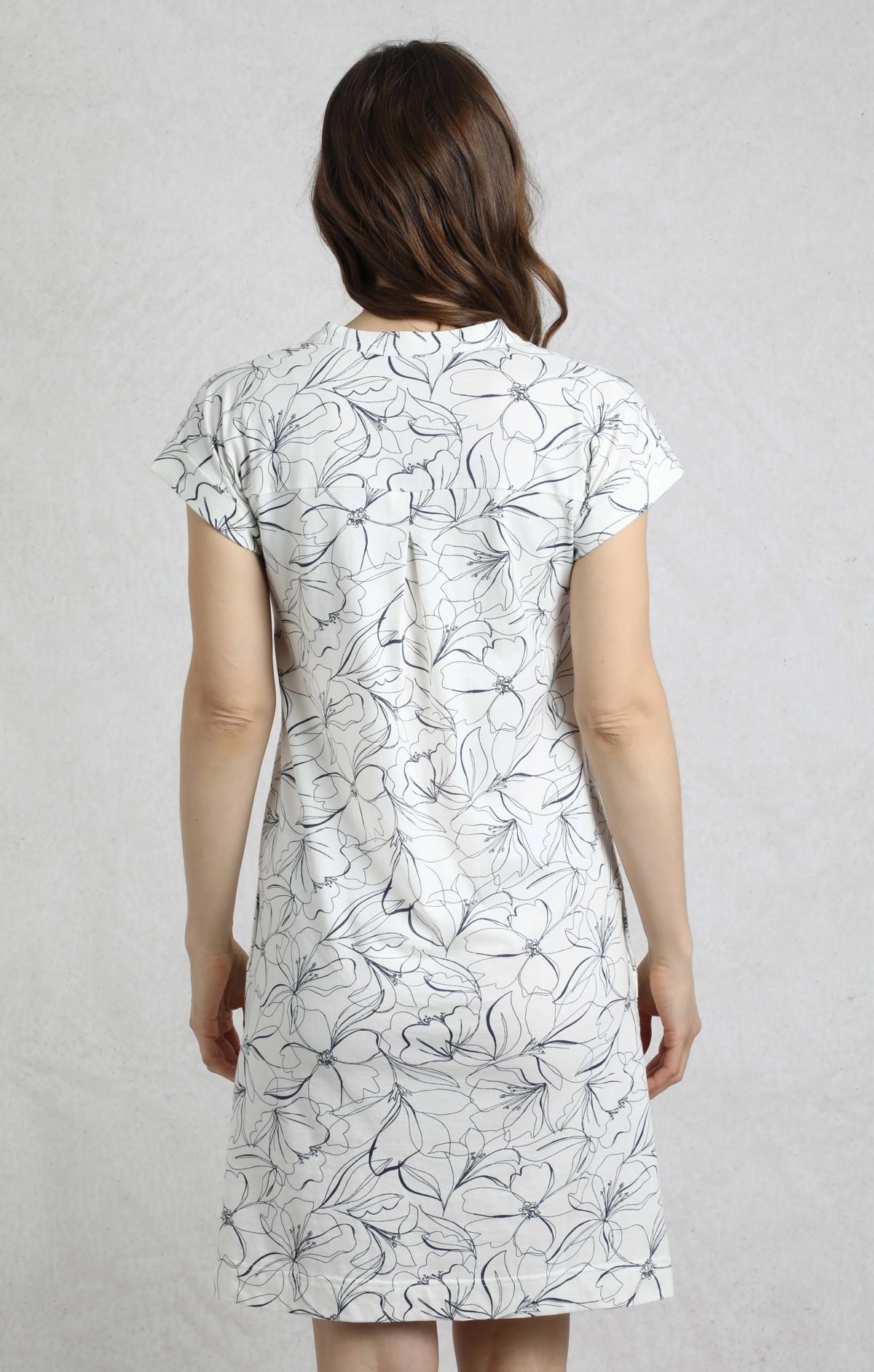 Weird Fish Womens Suffolks Printed Jersey Dress	- Light Cream