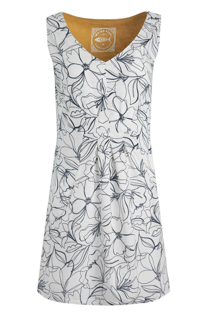 Weird Fish Womens Indus Printed Jersey Tunic - Light Cream