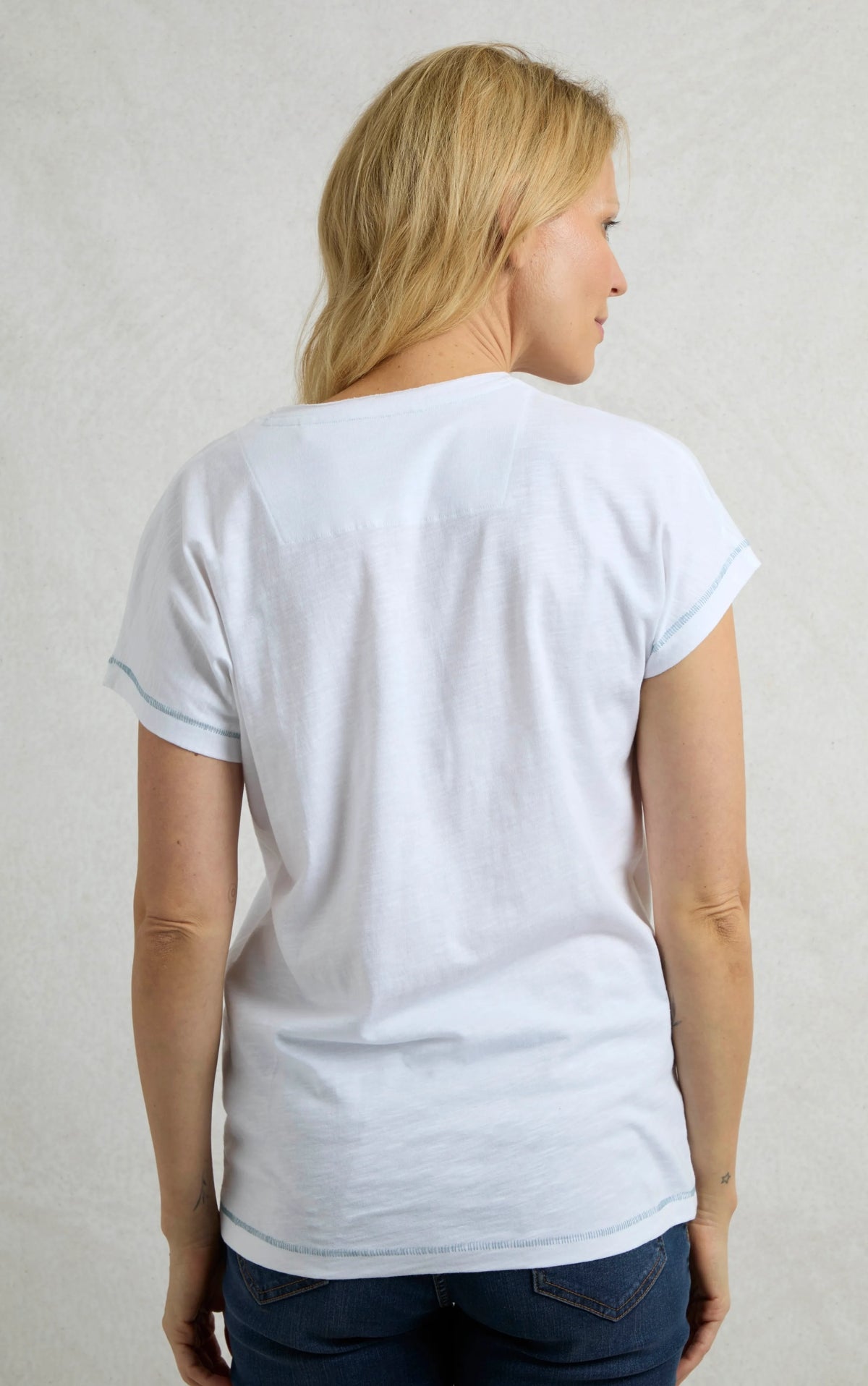 Weird Fish Womens Beach Run Print T-Shirt - White