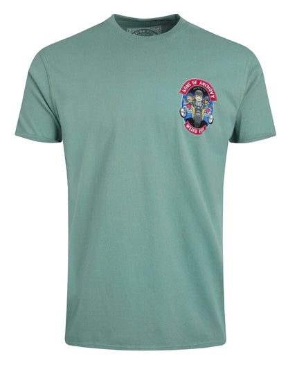 Weird Fish Mens Sons of Anchovy Printed Tee - Mineral Blue