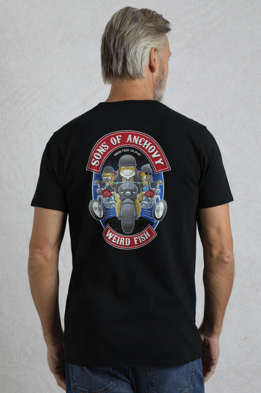 Weird Fish Mens Sons of Anchovy Printed Tee - Black