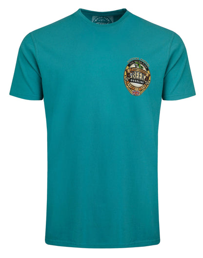 Weird Fish Mens Beer Guzzling Print T-Shirt - Viridis