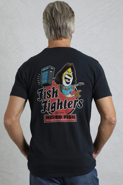 Weird Fish Mens Fish Fighters Printed Tee - Navy