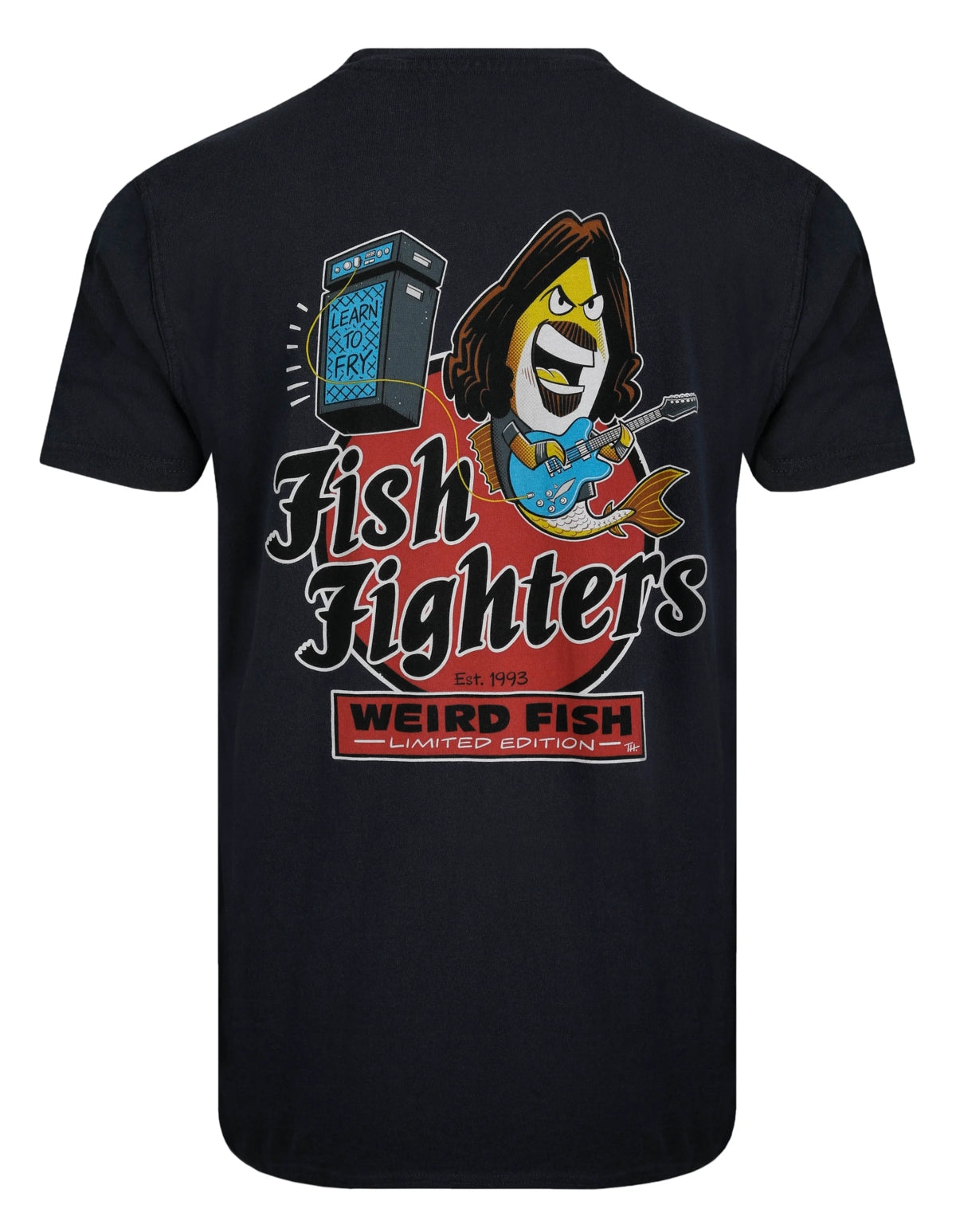 Weird Fish Mens Fish Fighters Printed Tee - Navy