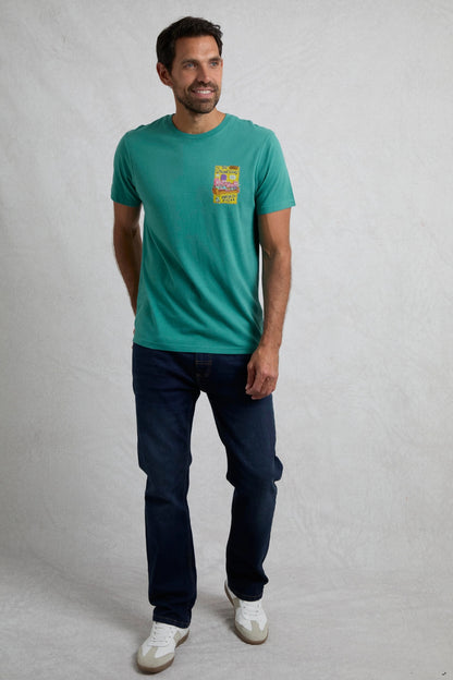 Weird Fish Mens Shrimpsons Print T-Shirt - Viridis