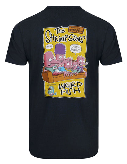 Weird Fish Mens Shrimpsons Print T-Shirt - Navy