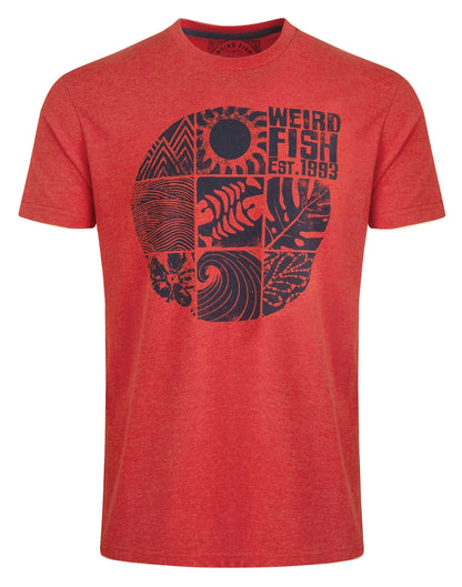 Weird Fish Mens Summer Sector Printed Tee - Retro Red