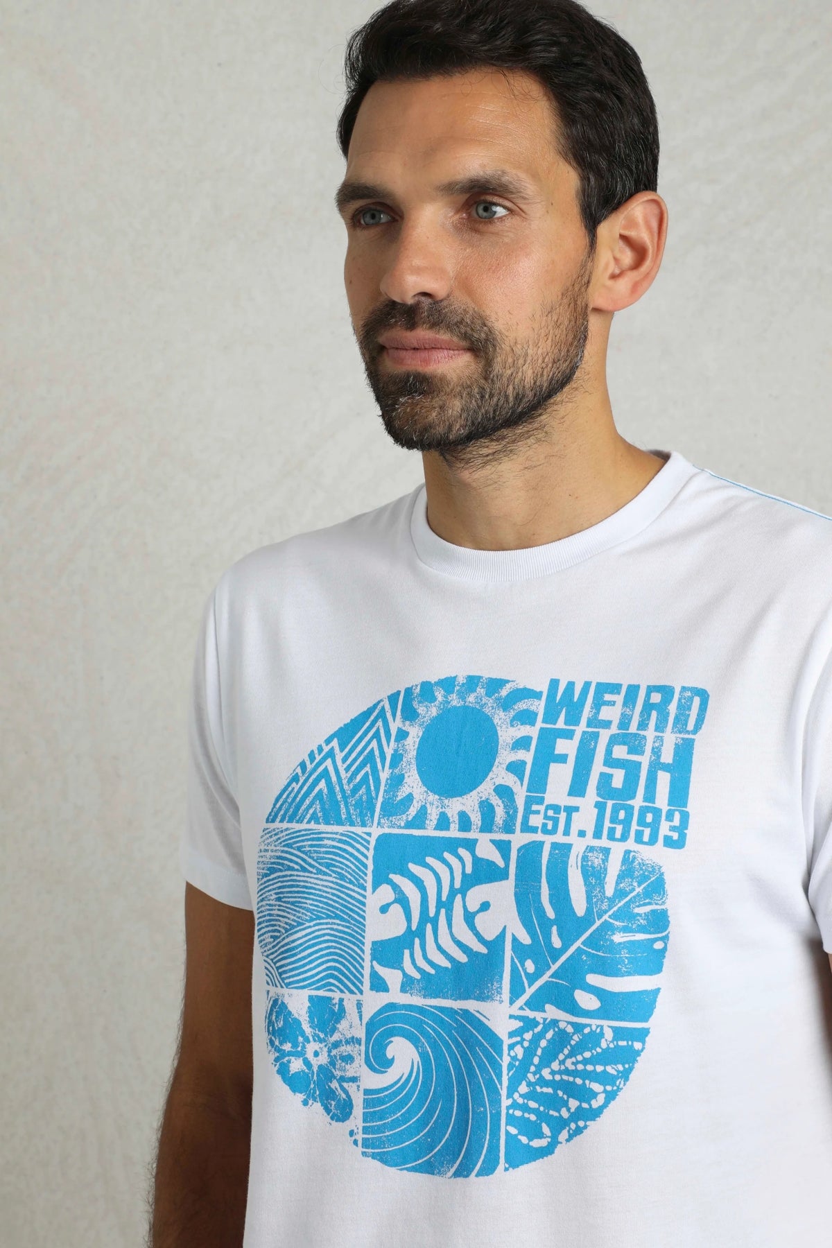 Weird Fish Mens Summer Sector Printed Tee - White