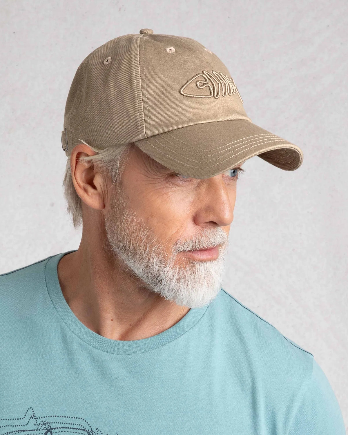 Weird Fish Bude Heavy Wash Twill Cap - Stone