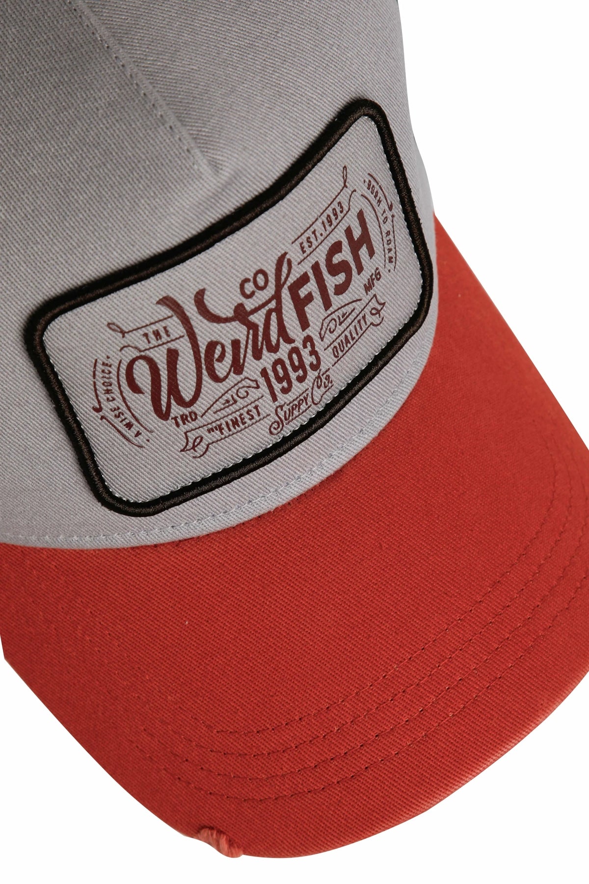 Weird Fish Haywood Trucker Colour Block Vintage Destroyed Cap - Brick Orange