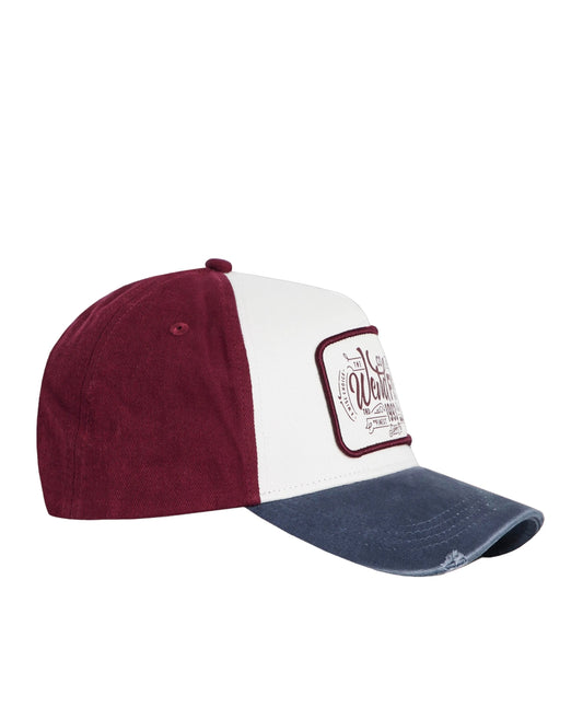 Weird Fish Haywood Trucker Colour Block Vintage Destroyed Cap - Navy