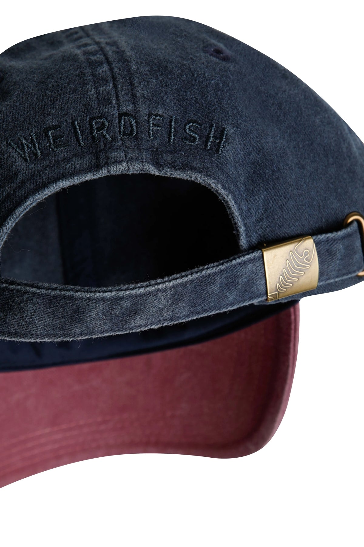 Weird Fish Westbury Heavy Wash Twill Cap - Navy