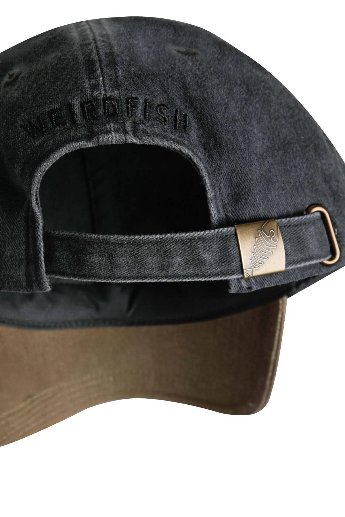 Weird Fish Westbury Heavy Wash Twill Cap - Dark Grey
