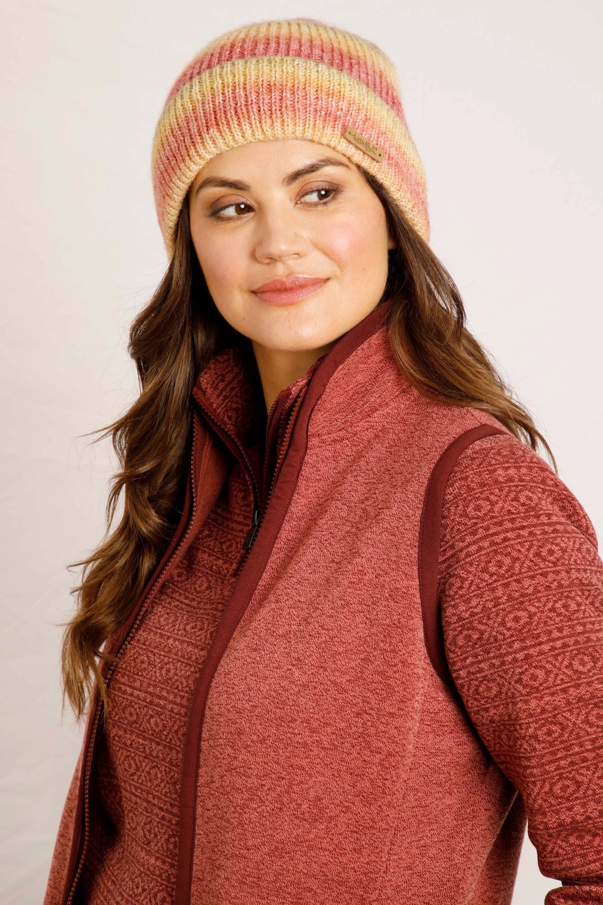 Weird Fish Aimee Space Dyed Beanie Hat - Rouge Red
