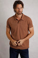 Weird Fish Mens Jetstream Polo Shirt Chestnut