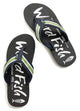 Weird Fish Mens Waterford Flip Flops Cement Grey / Green