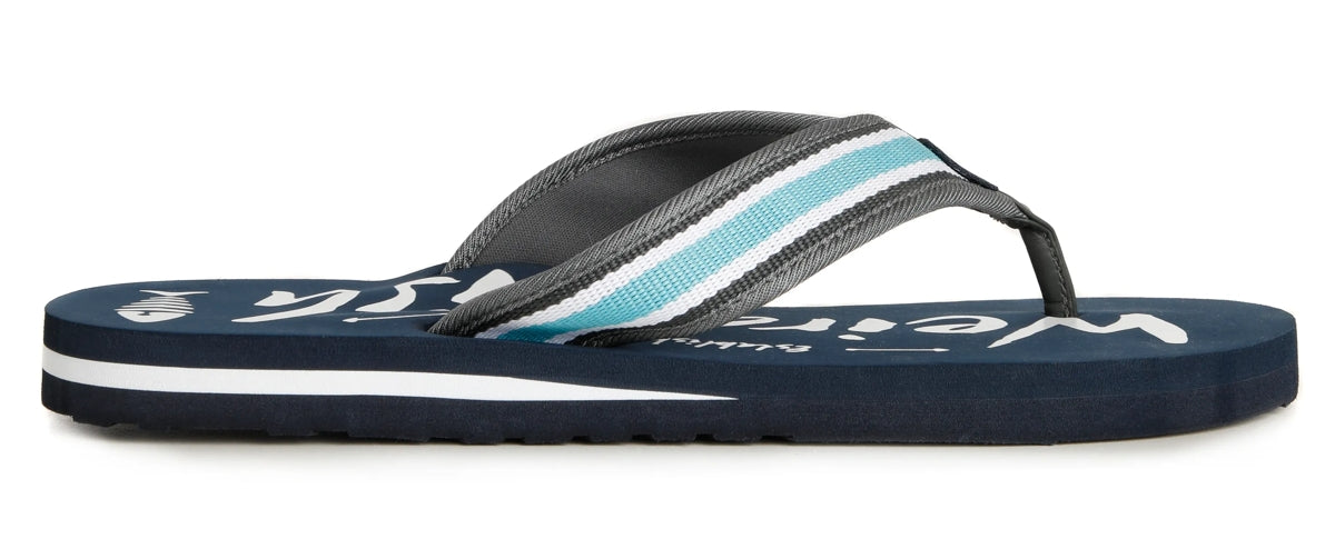 Weird Fish Mens 'Waterford' Flip Flops - Navy
