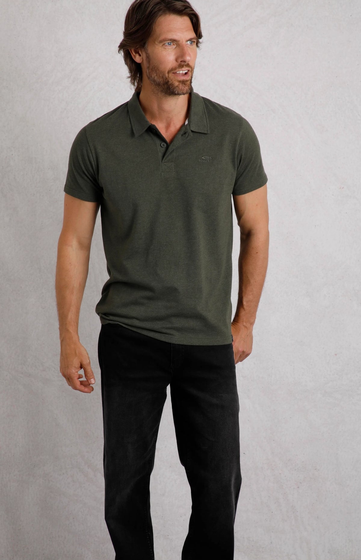 Weird Fish Mens Jetstream Polo Shirt - Fir Green