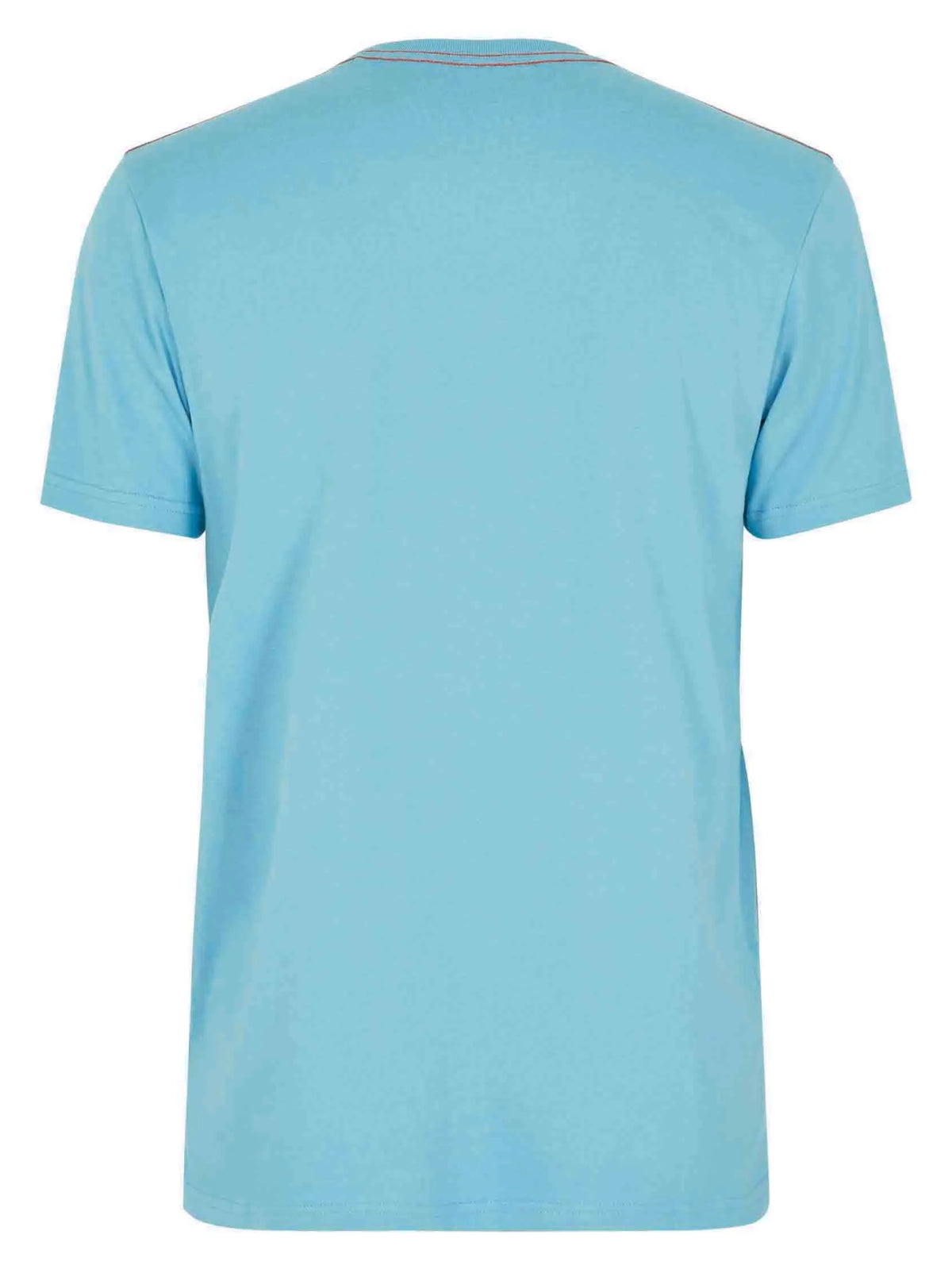 Weird Fish men's paddleboarder print tee in Sky Blue with plain back and contrast stitching.