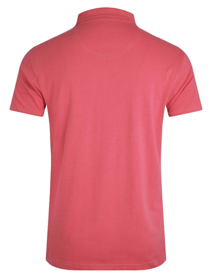 Weird Fish Mens Miles Pique Polo Shirt - Dark Pink