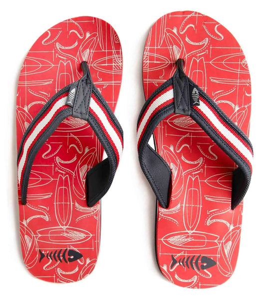 Weird Fish Mens Derwent Flip Flops - Radical Red