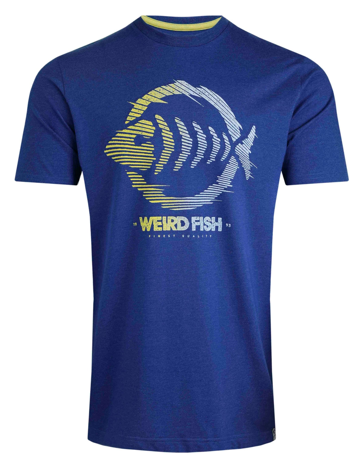 Weird Fish Mens Velocity Printed Tee - Cobalt Blue