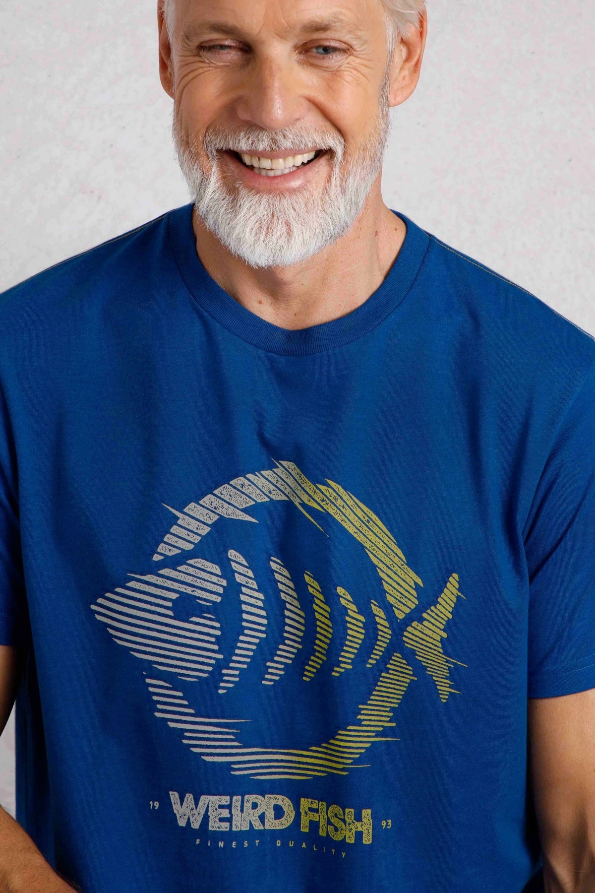 Weird Fish Mens Velocity Printed Tee - Cobalt Blue