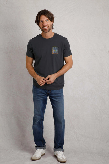 Weird Fish Mens Not Weird Just Different Printed Tee - Navy