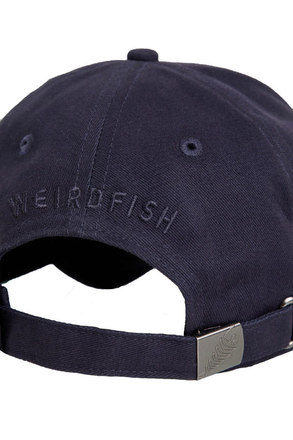Weird Fish Bude Heavy Wash Twill Cap - Navy