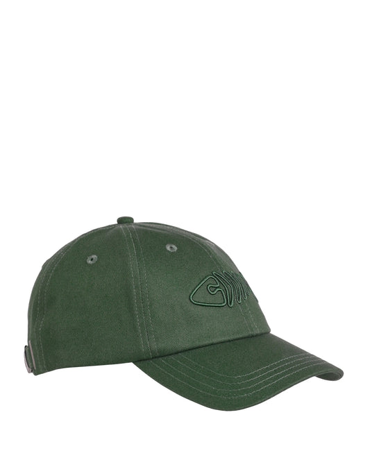 Weird Fish Bude Heavy Wash Twill Cap - Army Green