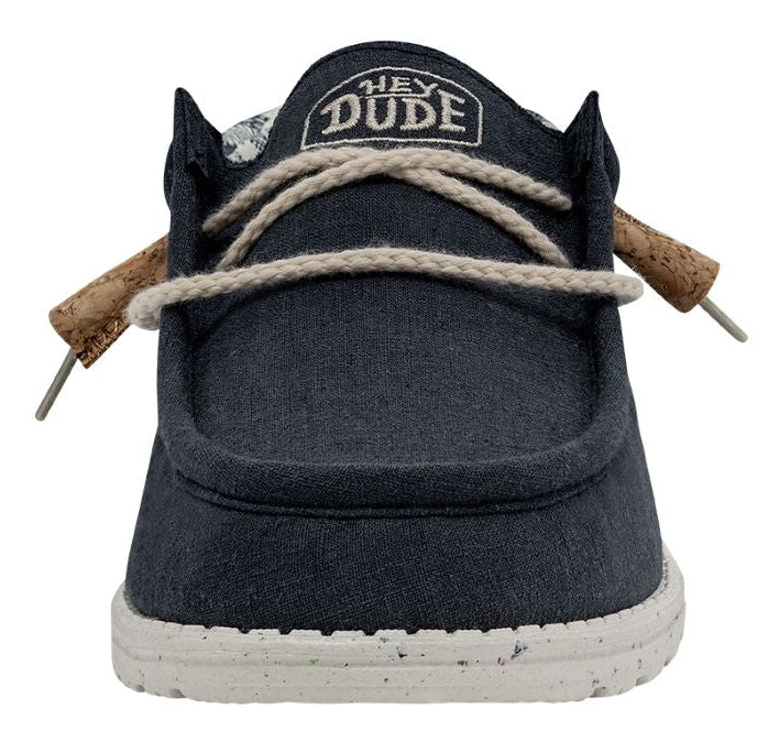 Dude Mens Wally Break Stitch Lace Up Shoes - Navy