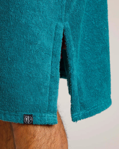 Weird Fish Adults Unisex Oceana Towelling Changing Robe - Peacock Blue