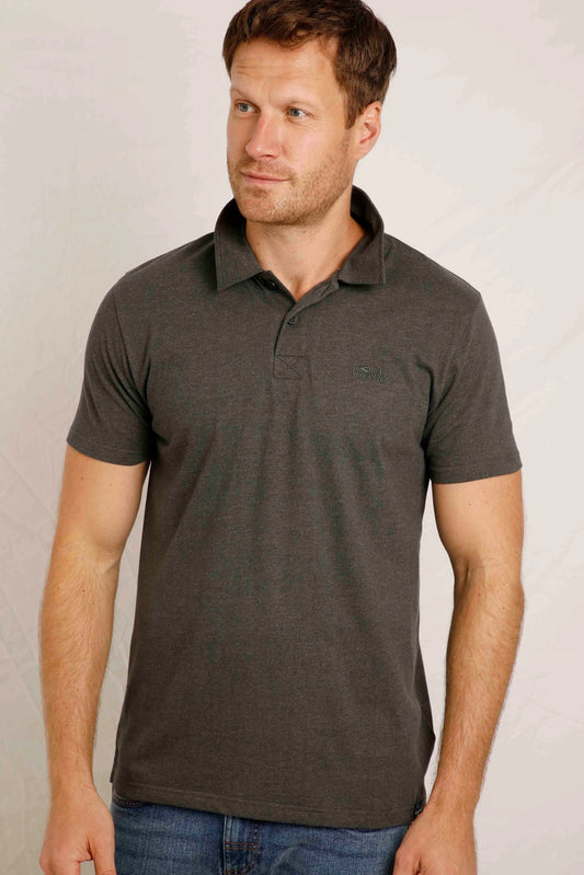 Weird Fish Mens Jetstream Polo Shirt - Washed Black